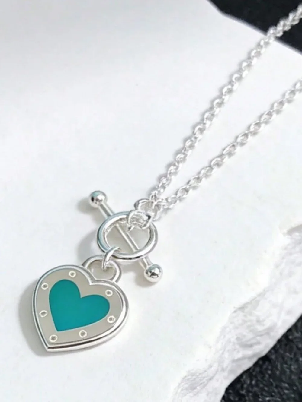 Silver Luxury Minimalist Women's Heart Pendant Necklace
